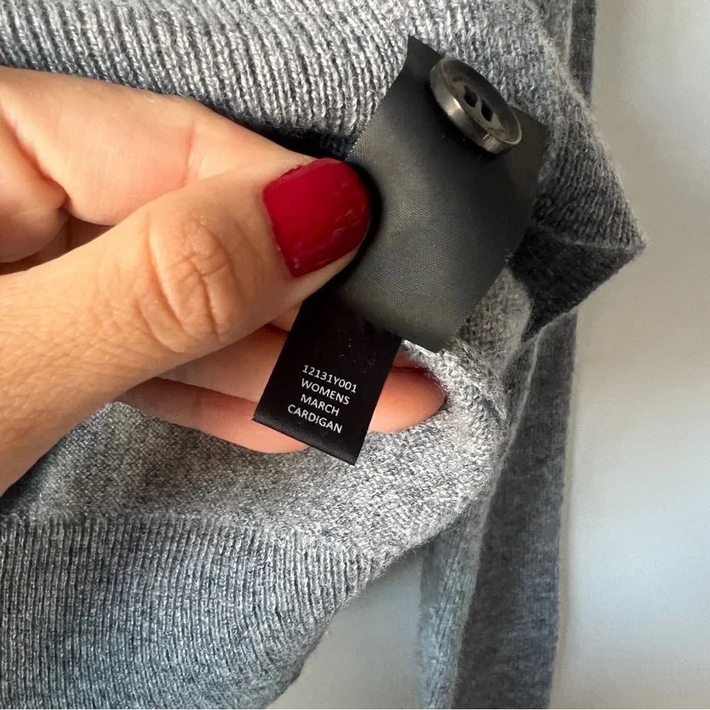NILI LOTAN March Cashmere Cardigan XS Chic Gray Luxury Knit